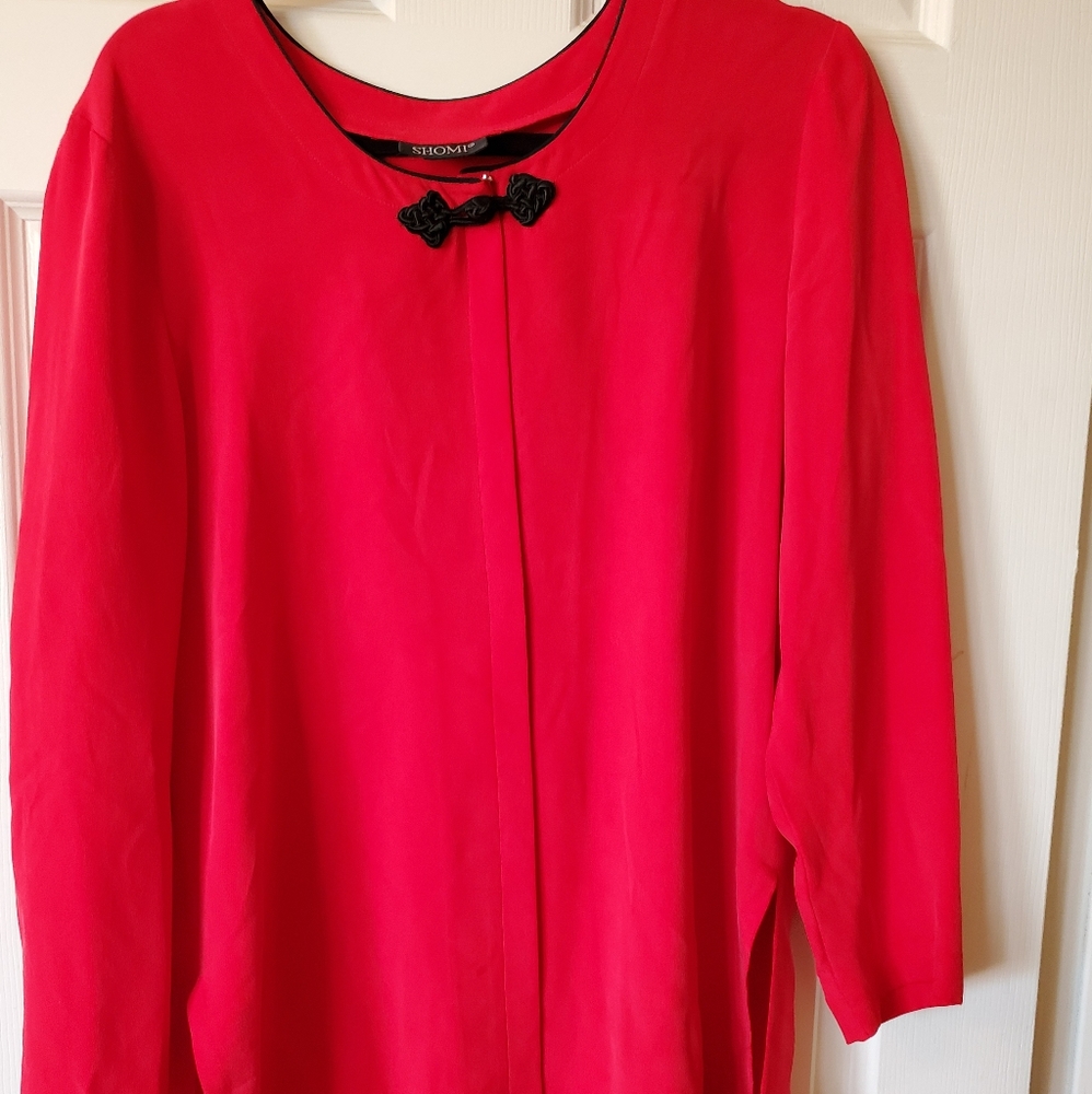 SHOMI vintage silk blouse, L